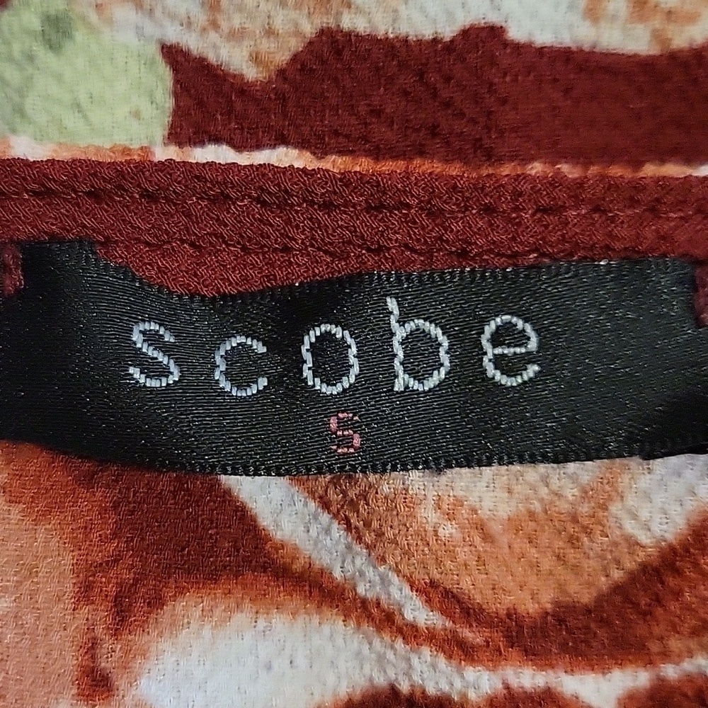 Scobe small maxi faux wrap floral dress burgundy - Picture 4 of 5
